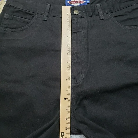 Vintage Ruff Hewn Denim Jeans Womens Size 16 Black Cotton High Rise Solid New - Picture 10 of 11